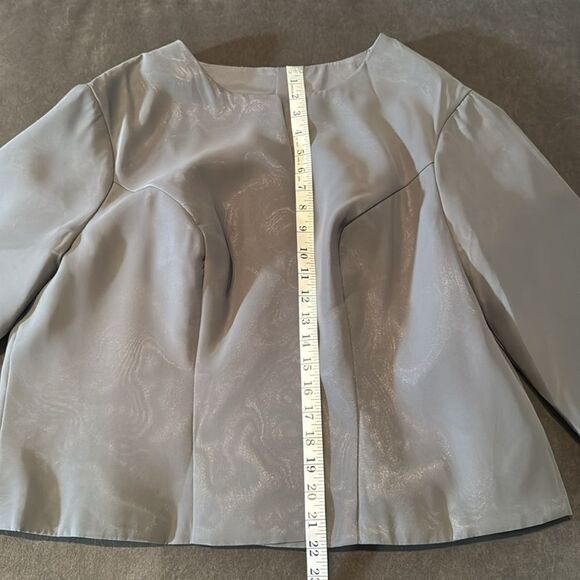 Women’s Gray Chiffon & Lace Formal Dress Matching Jacket Size XXL 20/22 NWT - Picture 12 of 15